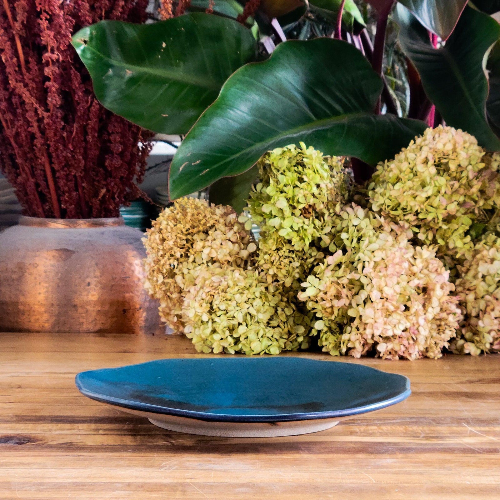 Round-ish Serving Platter- Stoneware - Connor McGinn Studios