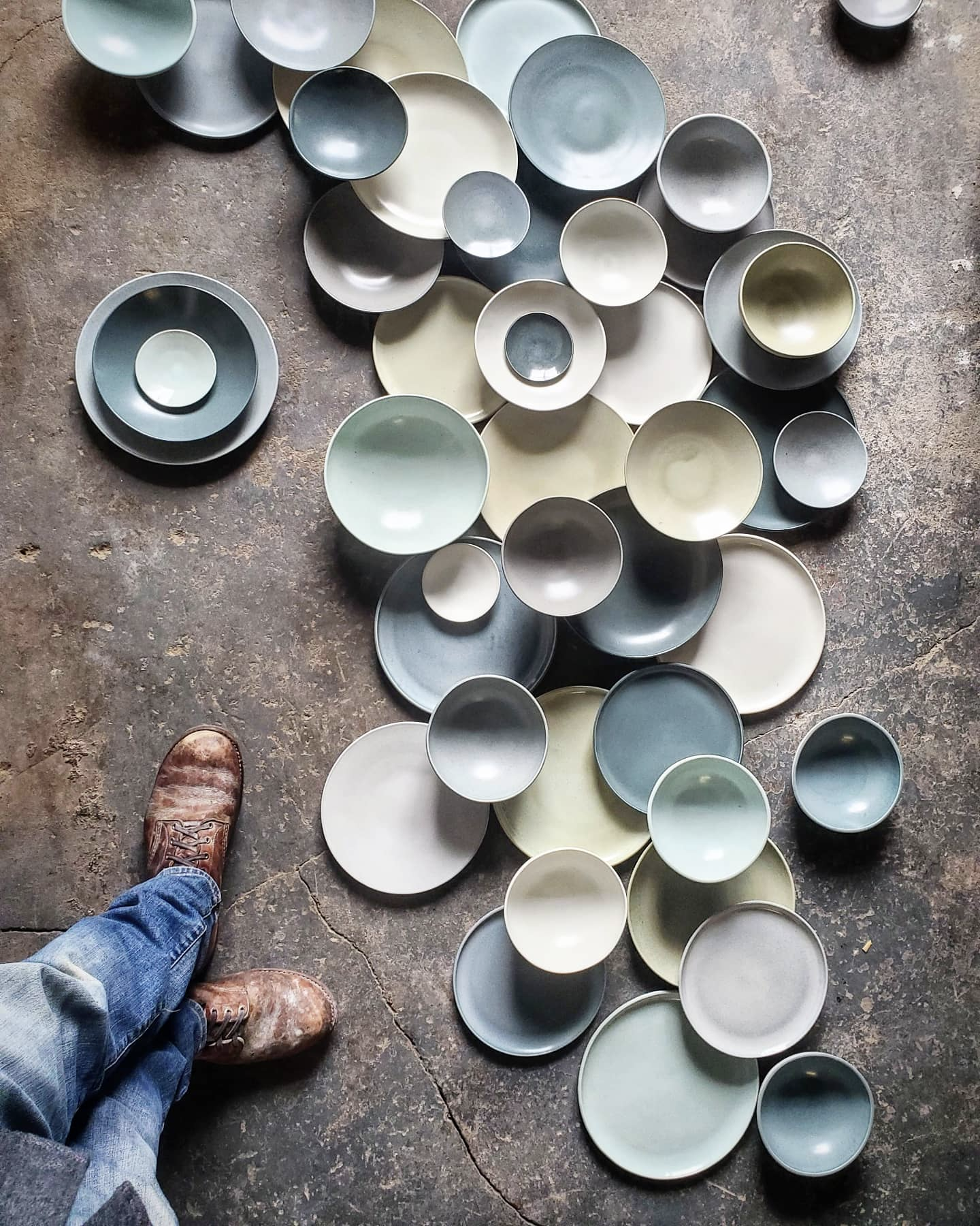 seconds and overstock sale in tarrytown, New York connor mcginn studios handmade ceramics for the restaurant and the home.