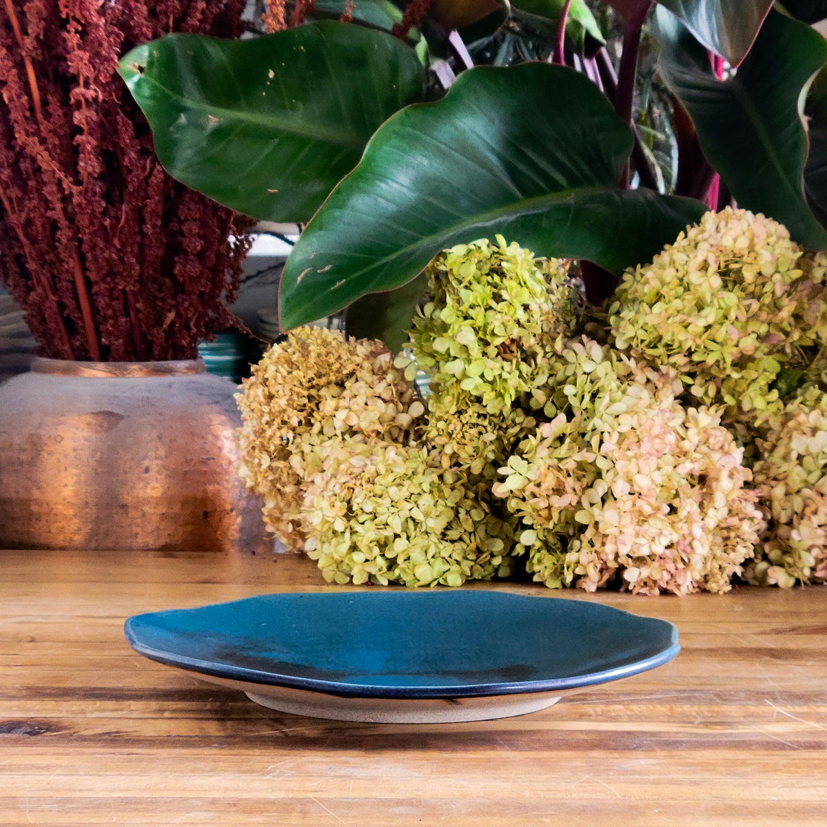 Round-ish Serving Platter- Stoneware - Connor McGinn Studios