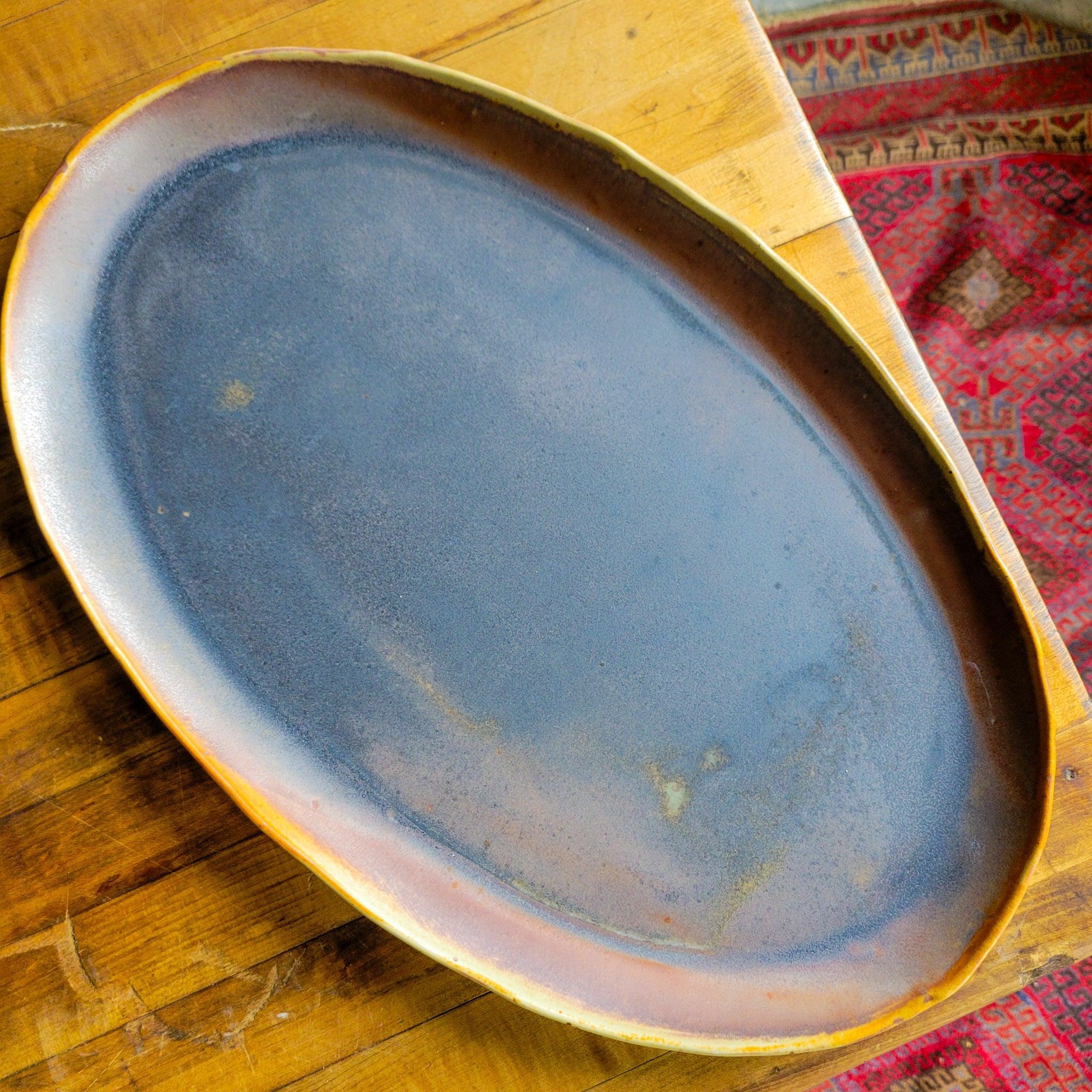Flat Oval Platter- Stoneware - Connor McGinn Studios