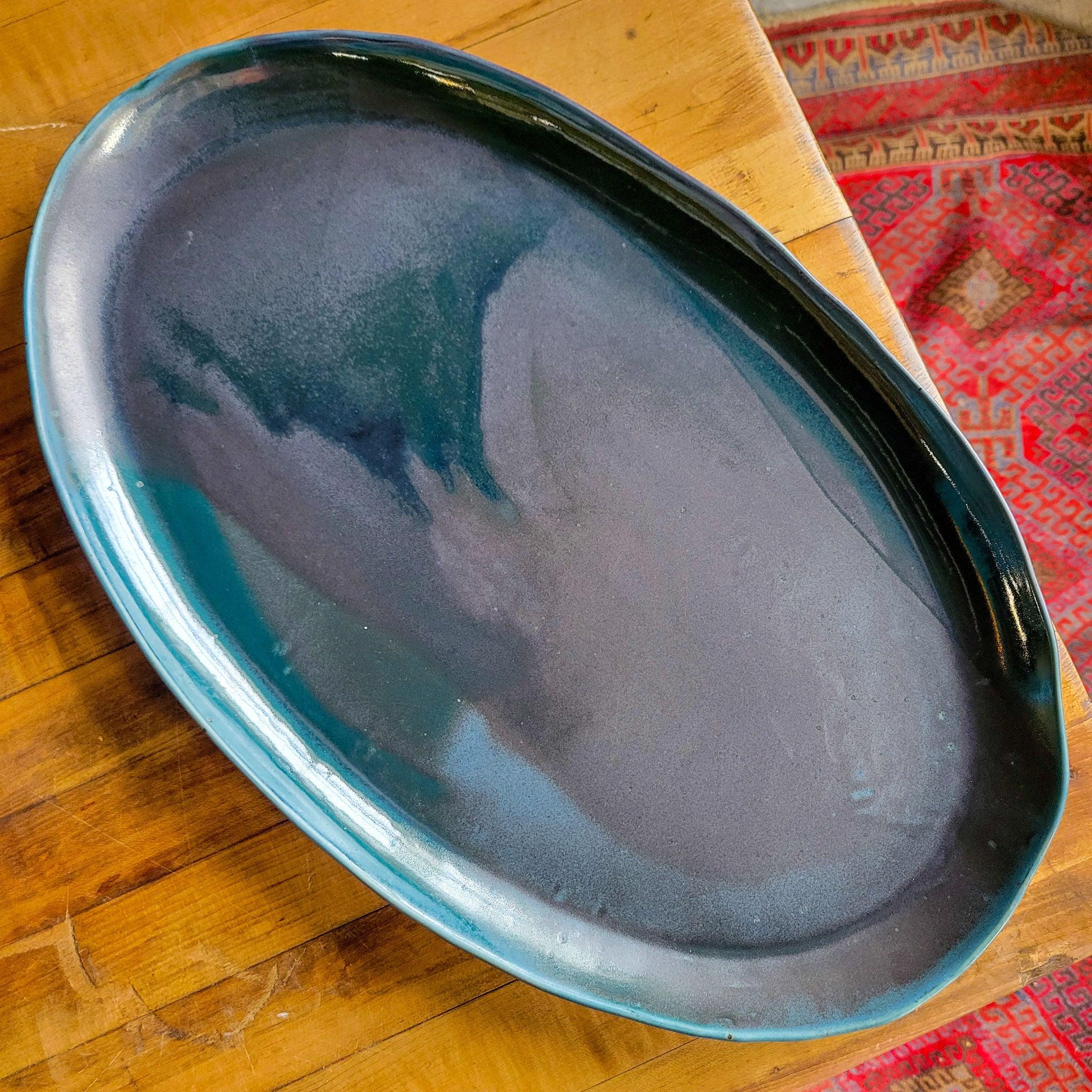 Flat Oval Platter- Stoneware - Connor McGinn Studios