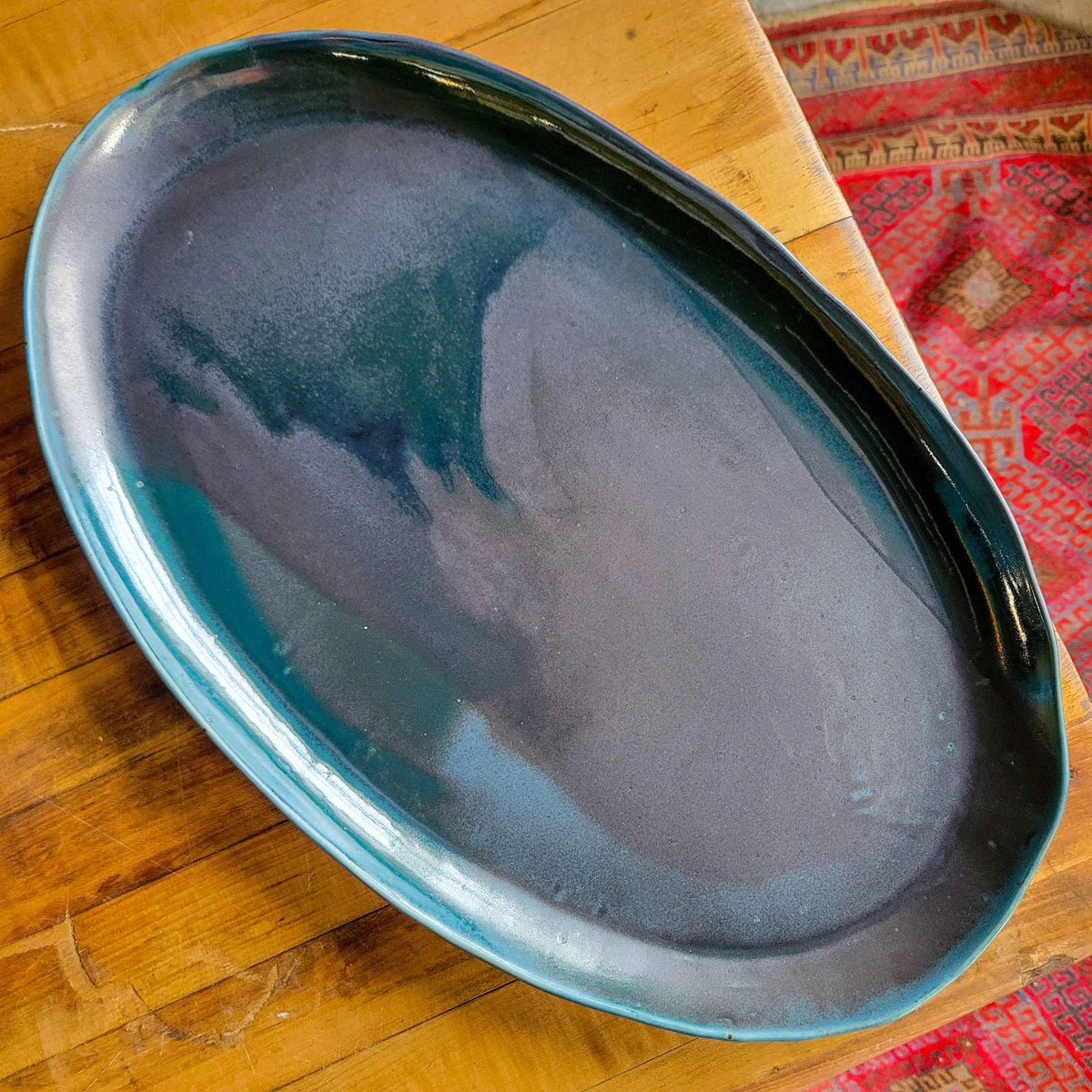 Flat Oval Platter- Stoneware - Connor McGinn Studios