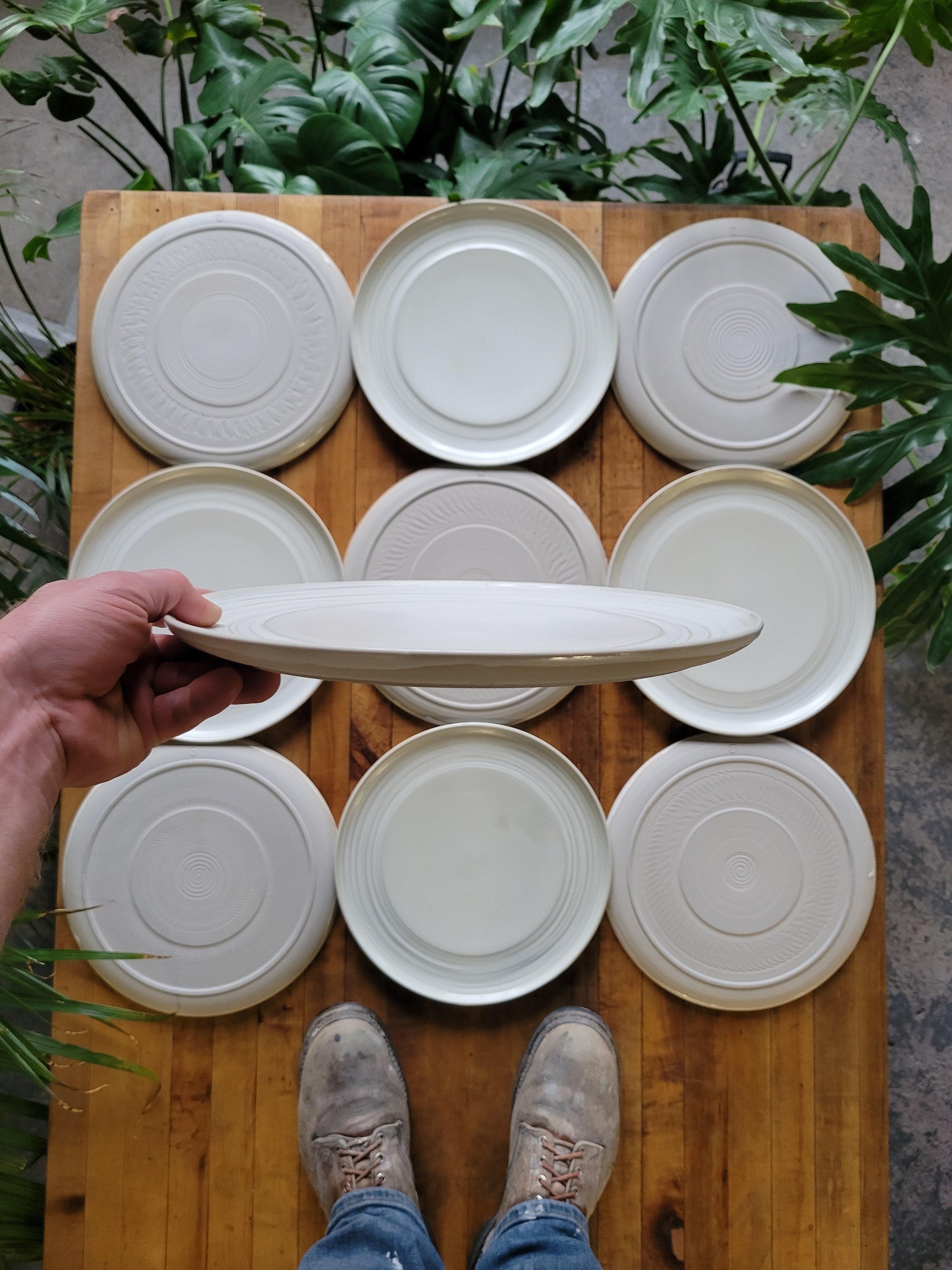 12" Ridge Framed Entree plate - Connor McGinn Studios