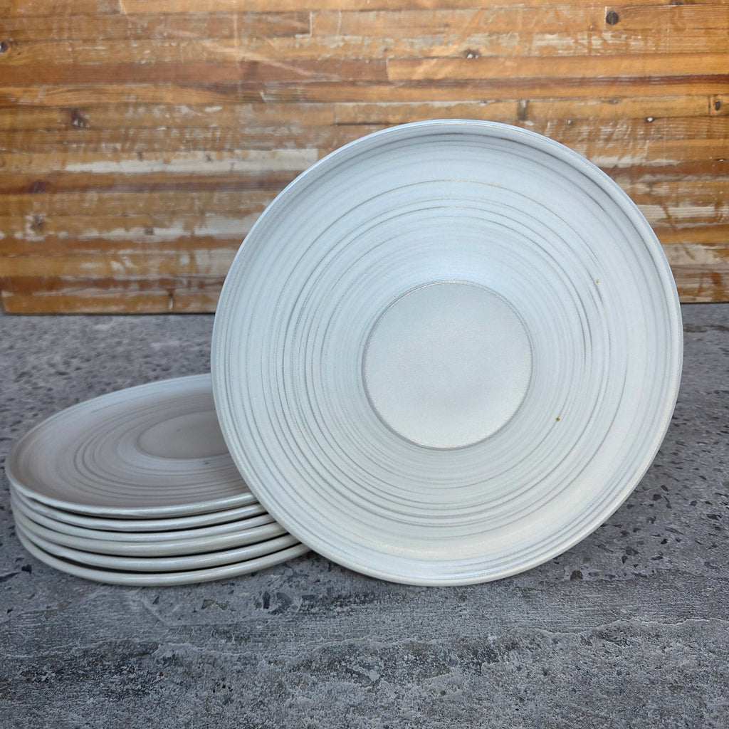 12" Sexy Plate (4" Center) — Hospitality Overstock Set of 7 (Meringue)