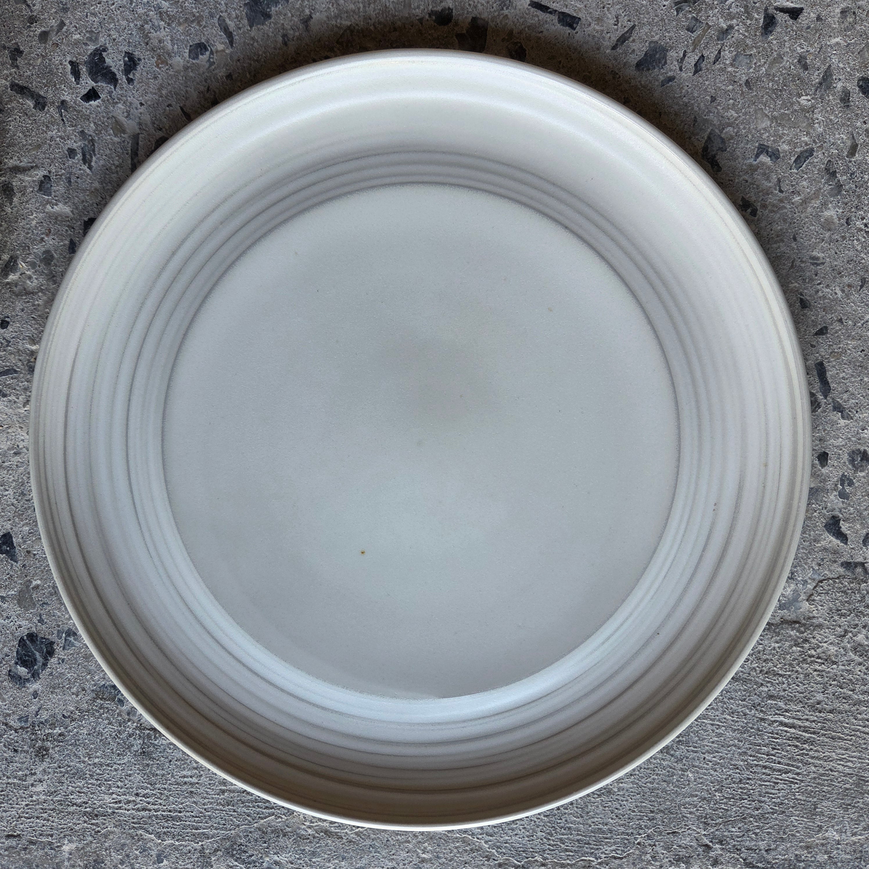 12" Sexy Plate (8" Center) — Hospitality Overstock Set of 13 (Raw Frame & Full Meringue)