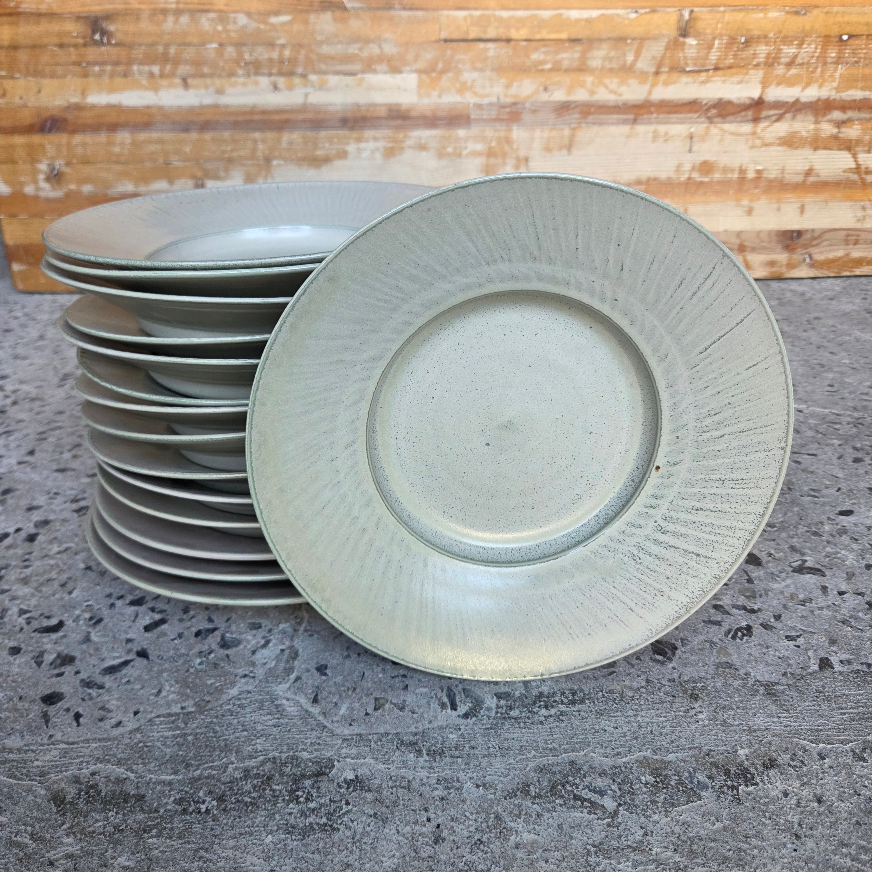Wide Shallow Flare — Hospitality Overstock Set of 15 (Lichen)