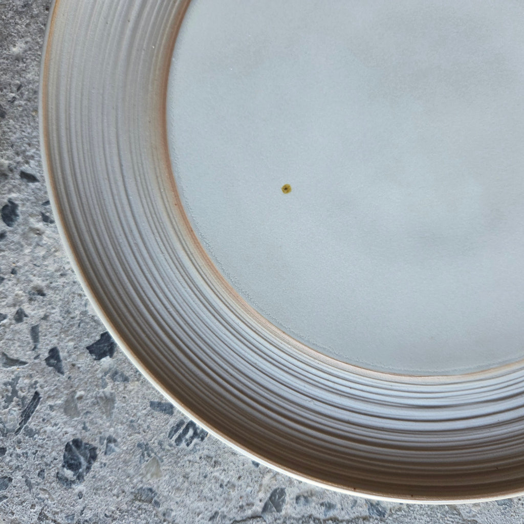 12" Sexy Plate (8" Center) — Hospitality Overstock Set of 13 (Raw Frame & Full Meringue)