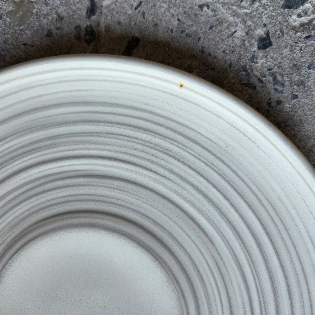 12" Sexy Plate (4" Center) — Hospitality Overstock Set of 7 (Meringue)