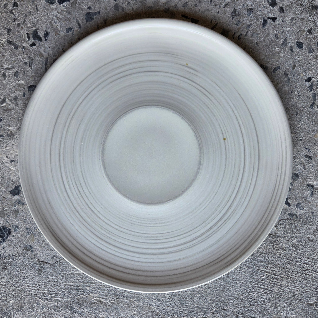 12" Sexy Plate (4" Center) — Hospitality Overstock Set of 7 (Meringue)
