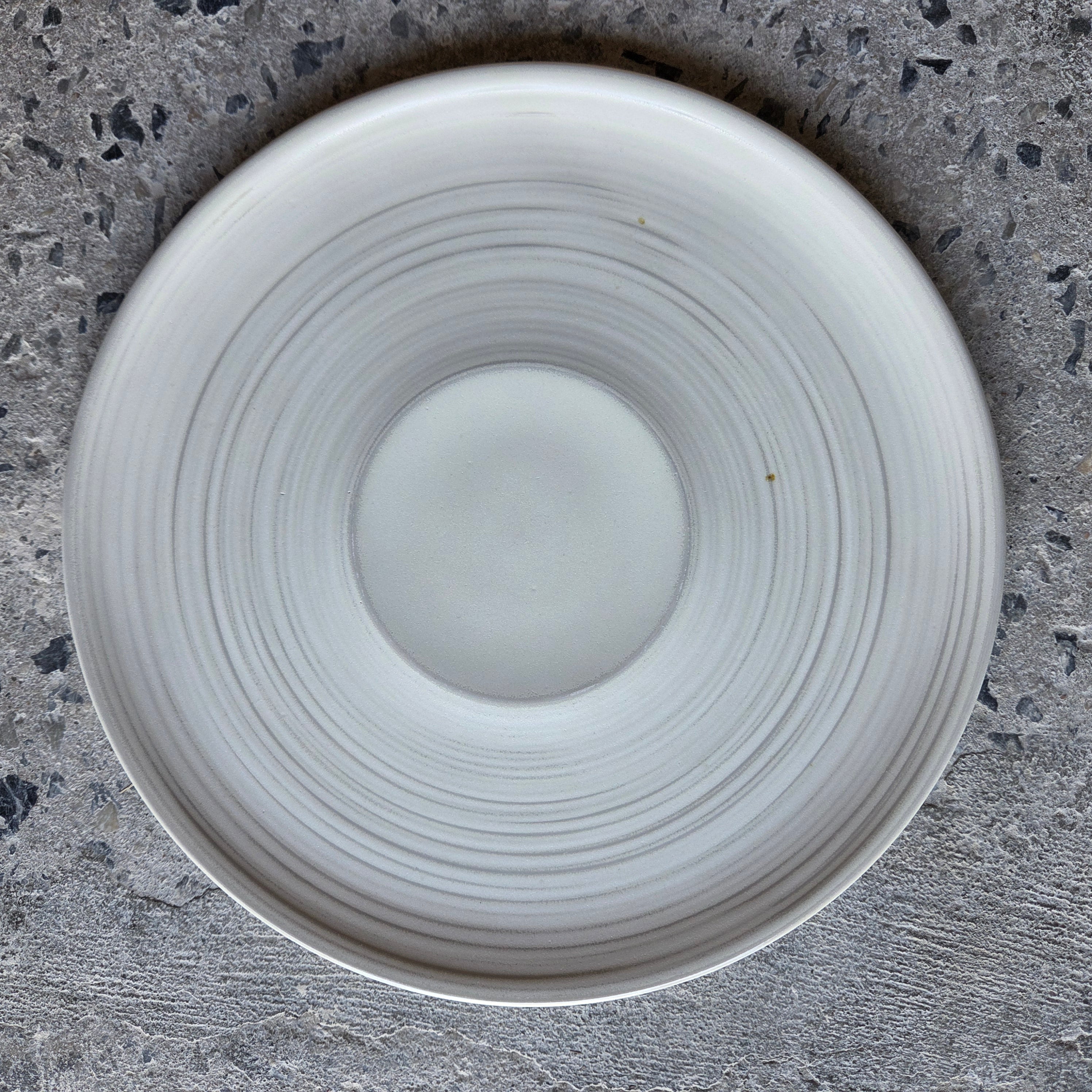 12" Sexy Plate (4" Center) — Hospitality Overstock Set of 7 (Meringue)