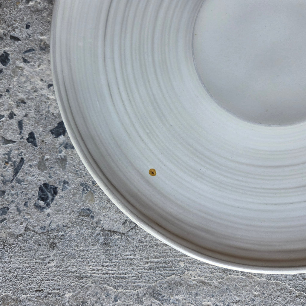 12" Sexy Plate (4" Center) — Hospitality Overstock Set of 7 (Meringue)
