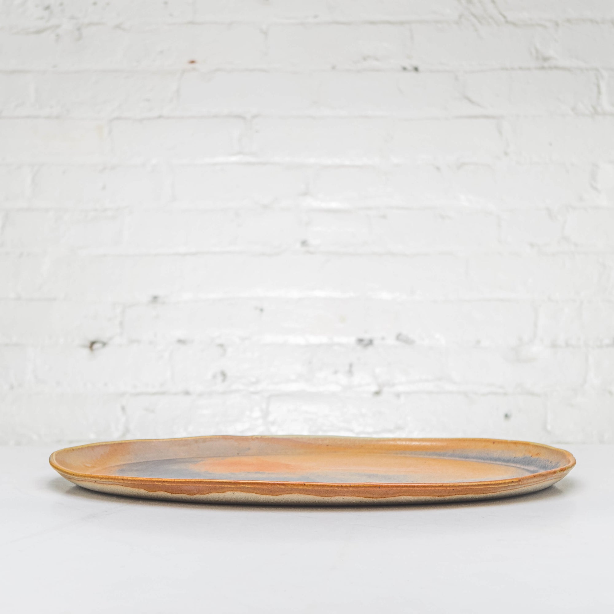 Flat Oval Platter- Stoneware - Connor McGinn Studios